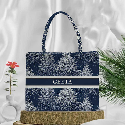 Customized Christmas Theme Box Tote Bag - Uncommongifts.in
